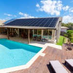 Backyard with swimming pool