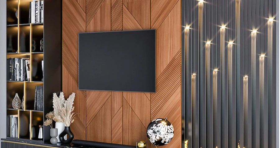 Modern TV wall Tiles design