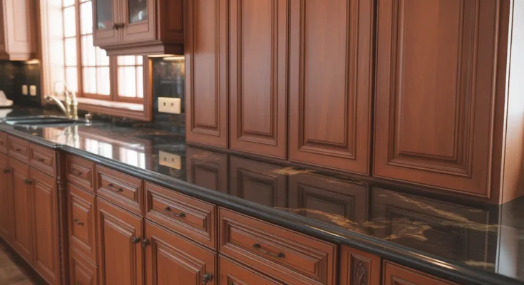 Cherry Kitchen Countertop Cabinets