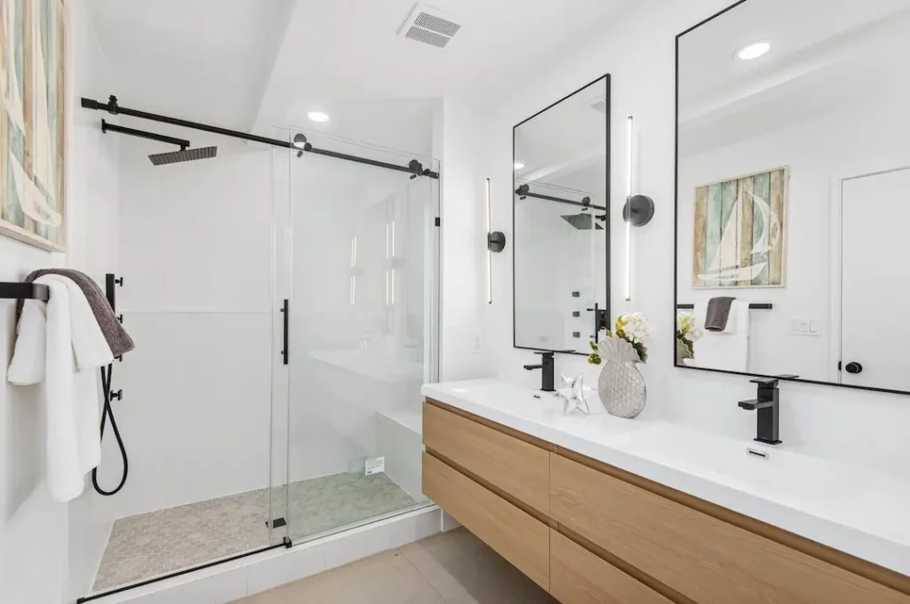 84 inch double sink floating vanity